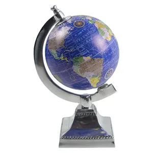 Creative Design world map metal floating globe Earth Map Ball Side per sgabello Computer Table Top decorazione della casa per la scuola