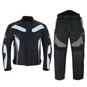 Combinaison de moto en cuir pour hommes pour la course avec ajustement pré-incurvé et protection intégrée - Product Image 1