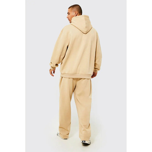 Sudadera con Capucha Extra Grande para Hombre, Estilo Urbano, Color Block, Felpa Gruesa, 100% Algodón - Product Image 3