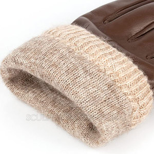 ถุงมือหนังแฟชั่นสีทึบบริการ OEM - Product Image 4