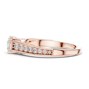 Bague en diamant de laboratoire rond brillant de 0,956 carats pour femmes, clarté VVS-VS EF, or 18 carats, 14 carats, 10 carats et argent 925, rose, jaune - Product Image 6