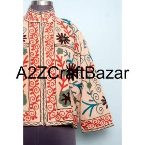 Eco Friendly Embossed Vintage Design Cotrise <b>Jacket</b> Eco-Friendly Breathable Cotton Lined Winter Outerwear For Womens - Product Image 2