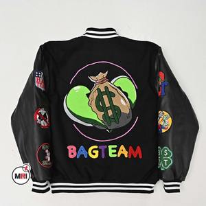 Wholesale 100% Wool Varsity Letterman <b>Jacket</b> for Men High Demand Custom Design Leather Sleeves Chenille Embroidery <b>Patchwork</b> - Product Image 4