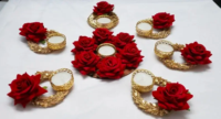 Élégante Lampe Diya en Métal Faite à la Main en Forme de Rose Rangoli pour Diwali et Mariages – Magnifique Décoration Intérieure pour Sublimer Vos Célébrations Festives