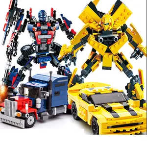 Juegos de bloques de construcción Robot Super coche de carreras modelo rompecabezas juegos de bloques de juguete modelo educativo Kit de construcción de coche para niños adultos regalos