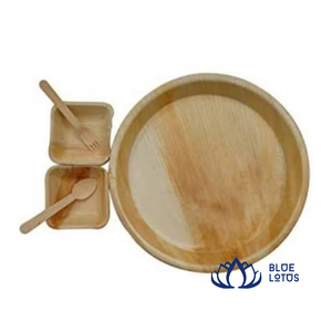 [HAUTE QUALITÉ] |   Assiettes jetables compostables biodégradables en feuilles de palmier de 10 pouces, lot de 50, pour fêtes, événements, traiteur, Vietnam - Product Image 1