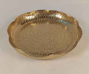 Bandeja de servicio de aluminio fundido de bronce antiguo con mango de estilo de lujo Suministros comerciales para restaurantes y hoteles - Product Image 2