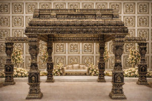 Trending Kalyana Mandapam With South Indian Pillars Luxury Indian Wedding Mandap Grand Wedding MandapDecor <b>Arch</b> Mandap Australia - Product Image 3