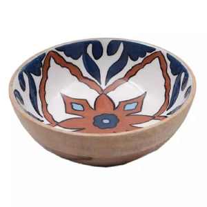 ชามเสิร์ฟสลัดไม้ดีไซน์แบบโบราณทำด้วยมือทรงกลมขนาด17ซม. 17ซม. 5ซม. ชามเสิร์ฟสลัดทำจากไม้ซุป - Product Image 5