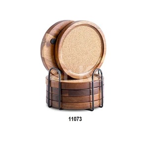 Posavasos Cuadrado de Madera Pintado a Mano, Diseño Americano Moderno, Ecológico, de Alta Calidad, para Uso en Hoteles - Product Image 5