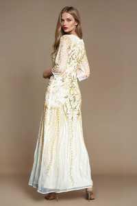 Atractivo elegante cena vestido de graduación señora cuentas de cristal bordado a mano fiesta vestido largo mujeres Sexy vestidos de noche formales - Product Image 5