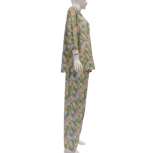 Pijama ligero de verano para mujer, suave, cómodo, largo completo - Product Image 2