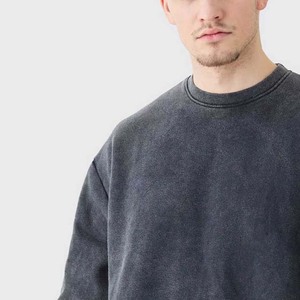 100% coton basiques Streetwear nouveau Style hommes sweats Logo personnalisé confortable personnalisé hommes lavé à l'acide sweats - Product Image 6