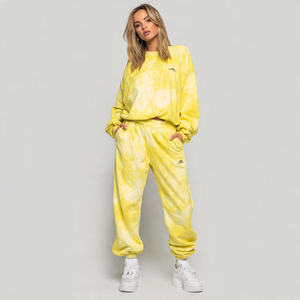 ชุดเซ็ตแทรคสูทสตรี สไตล์สตรีทแวร์ ทรงโอเวอร์ไซส์ ผ้าฟอกสีแบบ Acid Wash ลาย Tie Dye ซิปหน้า 2 in 1 แบบหลวม - Product Image 2