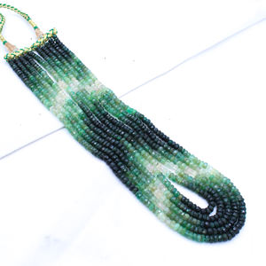 Collar de Piedras Preciosas Naturales de 5 Capas, Precio al por Mayor, Joyería, Collar de Esmeralda Facetada, Fabricante de Joyería Fina - Product Image 6