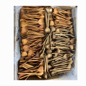 Natural Acacia <b>Wood</b> <b>Utensils</b> Kitchenware <b>Cooking</b> Set Handmade Spoons and Spatulas for Parties - Product Image 3