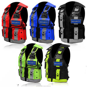 เสื้อกั๊กนิรภัยสำหรับผู้ควบคุมสุนัขแบบปรับได้อเนกประสงค์ สีดำ ระบายอากาศได้ กันน้ำ มีกระเป๋าหลายช่อง สะท้อนแสง ANSI - Product Image 4