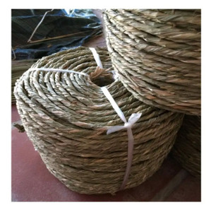 Bonne qualité jonc de mer tissage naturel matière première pour artisanat paille tissé stockage jonc de mer bureau articles divers panier - Product Image 4