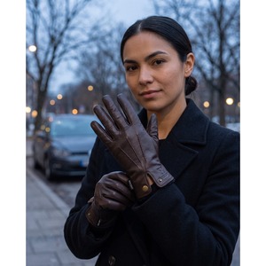 Guantes de Conducción de Cuero Forrados de Lana, Forro de Piel de Cabra, Logotipo Personalizado OEM, Venta al Por Mayor - Product Image 5