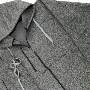 Conjunto Deportivo Gris para Hombre, Sudadera con Capucha y Cremallera, Pantalones Deportivos de Dos Piezas, Ropa Deportiva con Bolsillos con Cremallera, Logotipo Personalizado, Ropa Deportiva Cálida al por Mayor - Product Image 2