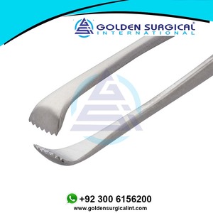 Venta al por mayor Millin Vulsellum fórceps tornillo Junta 10mm de ancho mandíbula con 8:9 dientes Longitud total 220mm tejido sujeción pinzas de agarre - Product Image 5