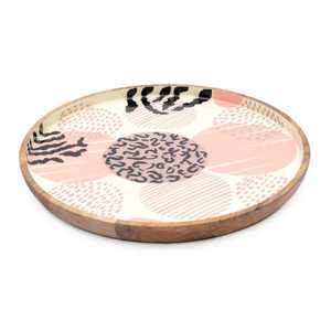 Cuenco de servidor de madera tallada para cocina Catering contenedor de fruta redondeado para mesa de cena elegante artesanía cena vajilla comida - Product Image 4