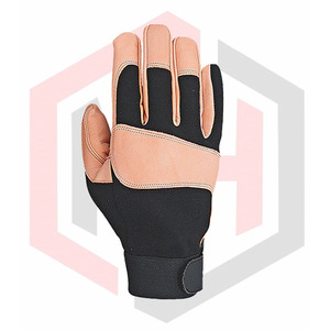 Gants de protection pour les mains 2025, gants de mécanicien personnalisés en cuir fendu, anti-vibration, antidérapants, poignet en tricot, sans silicone - Product Image 4