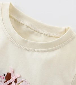 Camiseta informal de verano para niñas, ropa de punto estampada de algodón 100% para niños de 3 a 8 años, ropa informal para niños - Product Image 5