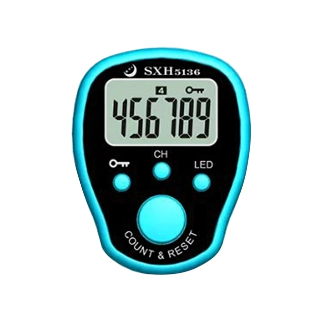 Tasbih Muslim Digital Tally Counter SXH5136-2 LED Light 5 Channel Finger Counter Plastic Fashionable Custom Logo Option