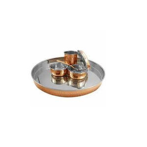 Ensemble de vaisselle en laiton fait à la main à bas prix comprenant des bols et des assiettes pour mariage - Product Image 4