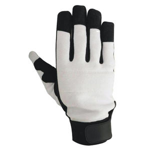 Breathable Anti-Static Mechanic Work Gloves with Safety Cuff Polyester <b>10</b>-<b>inch</b> Length - Product Image 3