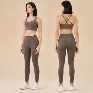 Fitness Yoga femmes survêtement Fitness Yoga ensembles vêtements de sport soutien-gorge d'entraînement + taille haute Leggings vêtements de sport sans couture costumes de sport - Product Image 4