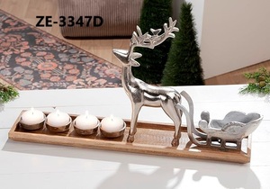 Support de bougie carré en fer moderne minimaliste fait à la main pour la décoration de la maison Noël Zahid Exports Grand grossiste - Product Image 3
