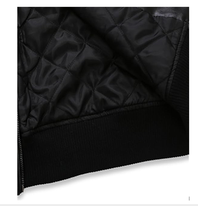 2024 fabricante de alta calidad chaqueta de bombardero de invierno bordado piloto de impresión digital bombardero de cuero personalizado chaqueta con forro ODM - Product Image 3