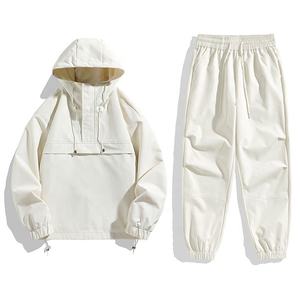 Ensemble coupe-vent éco-responsable en fil et plumes - Séchage rapide, respirant, grande taille, streetwear 2 en 1, hiver, unisexe, nylon - Product Image 5