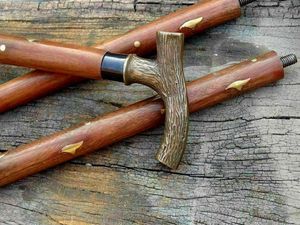 Bastón de latón náutico, mango Derby de diseñador, mango de bastón de madera, regalo de estilo Vintage - Product Image 6