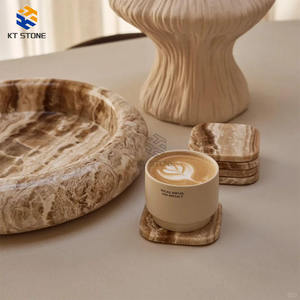 handmade <b>white</b> marble High Quality <b>coasters</b> <b>White</b> Natural Marble Stone <b>Coasters</b> Set - Product Image 5