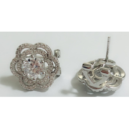 Orecchini a perno Omega in Argento Sterling con Cristalli Swarovski, Placcati Oro, Classici e di Tendenza, per Matrimoni e Feste - Product Image 3