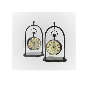 Vintage Silver Finish Table <b>Clock</b> | Classic Roman Numeral Desk Timepiece | Decorative Luxury Home Office Accent Decor Piece - Product Image 3