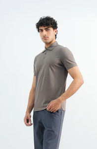 Logotipo personalizado de alta calidad de algodón mercerizado doble de color sólido liso Golf Polo en blanco fabricado por productos Huzaifa - Product Image 3