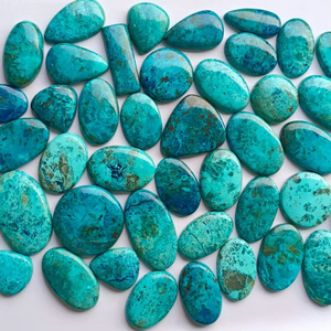 Lot de cabochons en shattuckite azurite en gros, pierres précieuses minérales naturelles, pierres précieuses polies, pierres précieuses en vrac, combinaison de shattuckite azurite - Product Image 2