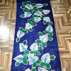 Luxurious Pure Merino Wool Hand Painted <b>Long</b> Women's <b>Scarf</b> Indian Made Elegant Green Floral Printed High Traditional Shawl - Product Image 1