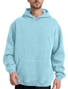 Sweat-shirt à capuche surdimensionné avec logo imprimé personnalisé de haute qualité pour hommes Couleur unie 100% coton mélangé par les fabricants - Product Image 2