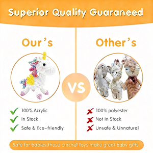 Kit de Ganchillo para Hacer un Unicornio <span class=keywords><strong>Amigurumi</strong></span> - Manualidades al por Mayor OEM/ODM para <span class=keywords><strong>Principiantes</strong></span> con Hilo de Algodón - Product Image 4