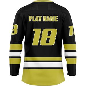 Nouveau 2025 Maillot de hockey sur glace pour hommes de haute qualité col en V brodé par sublimation à manches longues personnalisé - Product Image 6