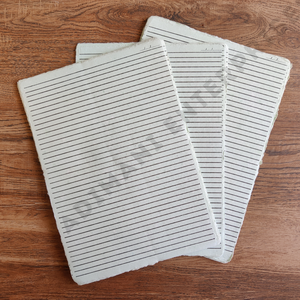 Feuilles de papier personnalisées de 150 à 400 GSM A4, A5, ligne verte, papier de couleur écologique fait main du fabricant indien - Product Image 3