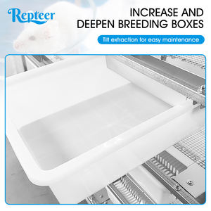 Casas Portátiles para Mascotas Repteer, Jaula Plegable de Alambre con Diseño Sólido para Perros y Gatos, con Puerta con Cierre, Bandeja de Plástico y Botón de Presión - Product Image 4