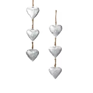 Metal Heart Shaped Modern Hanging Pendants <b>Christmas</b> Home Decor Eco-Friendly Durable <b>Party</b> Ornaments - Product Image 2