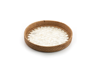 Dernière arrivée nacre servant de nouveaux plateaux plateaux en rotin parfait tissé à la main hôtel plateau de service pour les cadeaux de l'Aïd et du Ramadan - Product Image 3