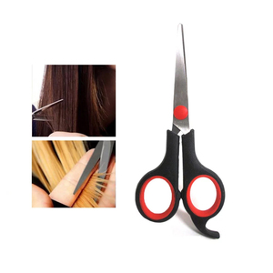 Tijeras de corte de pelo de peluquero con mango de plástico Tijeras de corte de pelo de belleza de acero metálico con reposapiés y embalaje personalizado - Product Image 5